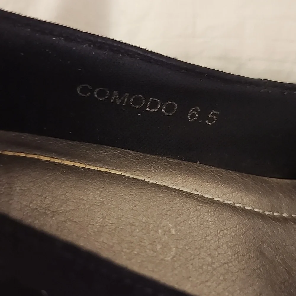 Comodo Suede Pumps Black Size 6.5